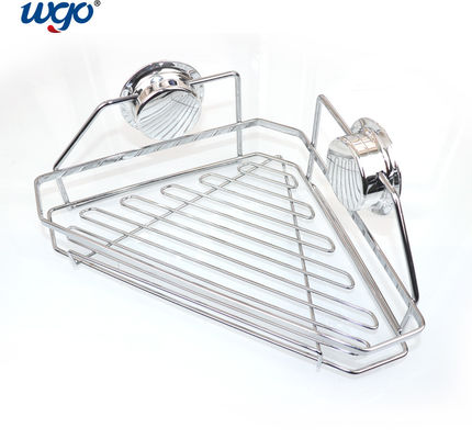 जंग मुक्त ब्लैक ऑक्सीकृत स्टेनलेस स्टील बाथरूम कॉर्नर शेल्फ सक्शन कप