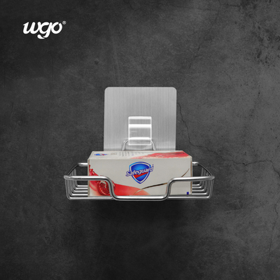 शॉवर के लिए WGO 304 स्टेनलेस स्टील साबुन डिश ISO 9001 5kg स्वयं चिपकने वाला प्रकार
