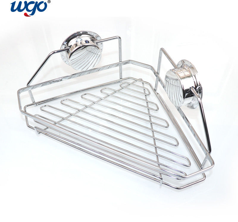 जंग मुक्त ब्लैक ऑक्सीकृत स्टेनलेस स्टील बाथरूम कॉर्नर शेल्फ सक्शन कप